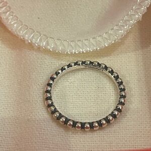 James Avery Silver  Beaded Ring